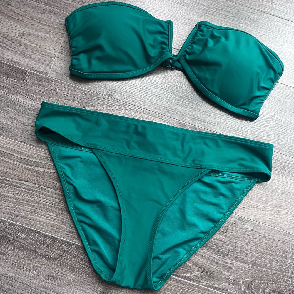 aerie bikini, size M, dark turquoise